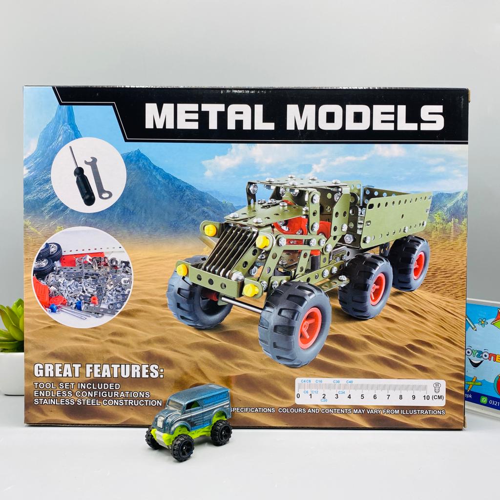 metal buildable military truck