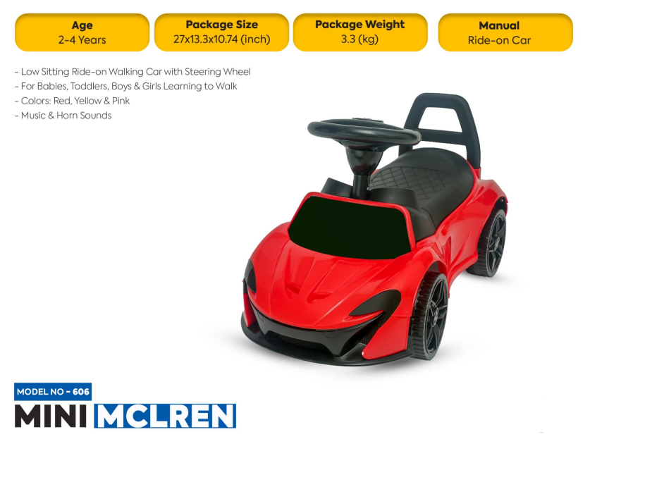 Baby Push Car - Mini Mclren