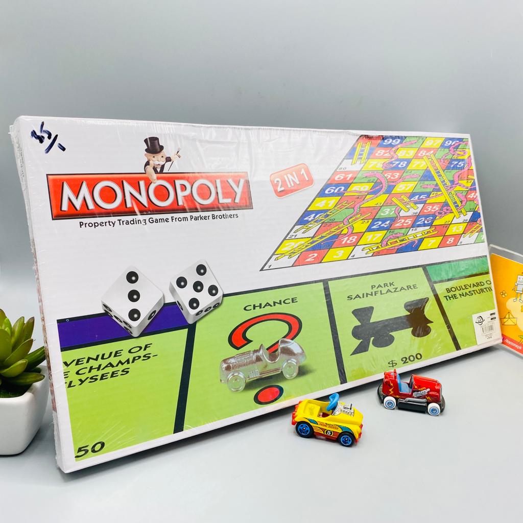 2 in 1 Monopoly Property Trading Game