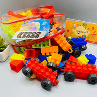 Thumbnail for plastic building construction blocks with zipper bag