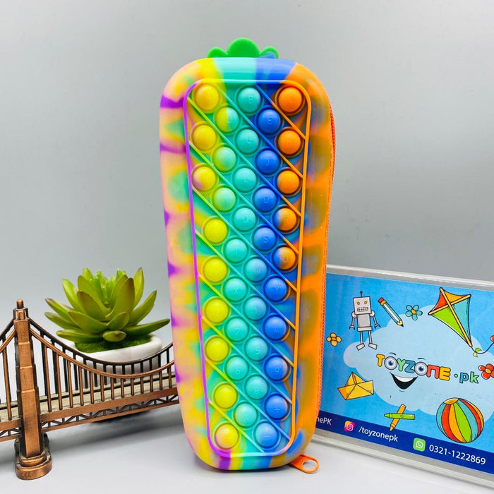 pop it fidget carrot shape zipper bag