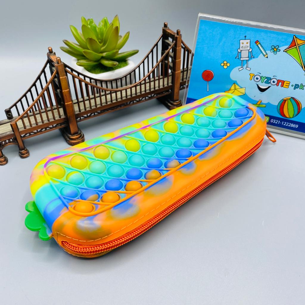 pop it fidget carrot shape zipper bag
