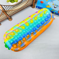 Thumbnail for pop it fidget carrot shape zipper bag