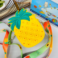 Thumbnail for pop it fidget pineapple shape zipper bag