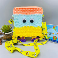 Thumbnail for pop it fidget spongebob shape zipper bag
