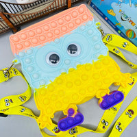 Thumbnail for pop it fidget spongebob shape zipper bag