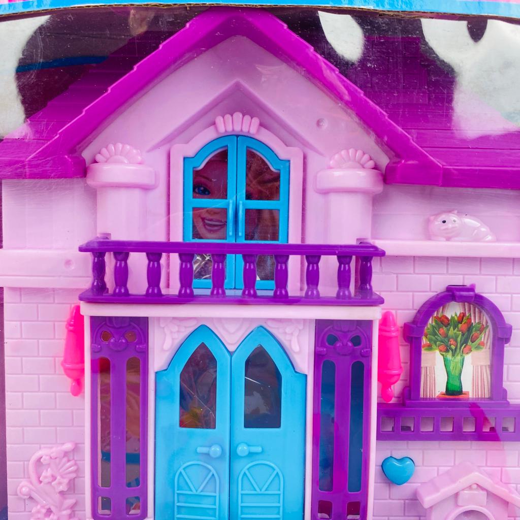 purple color beauty villa set