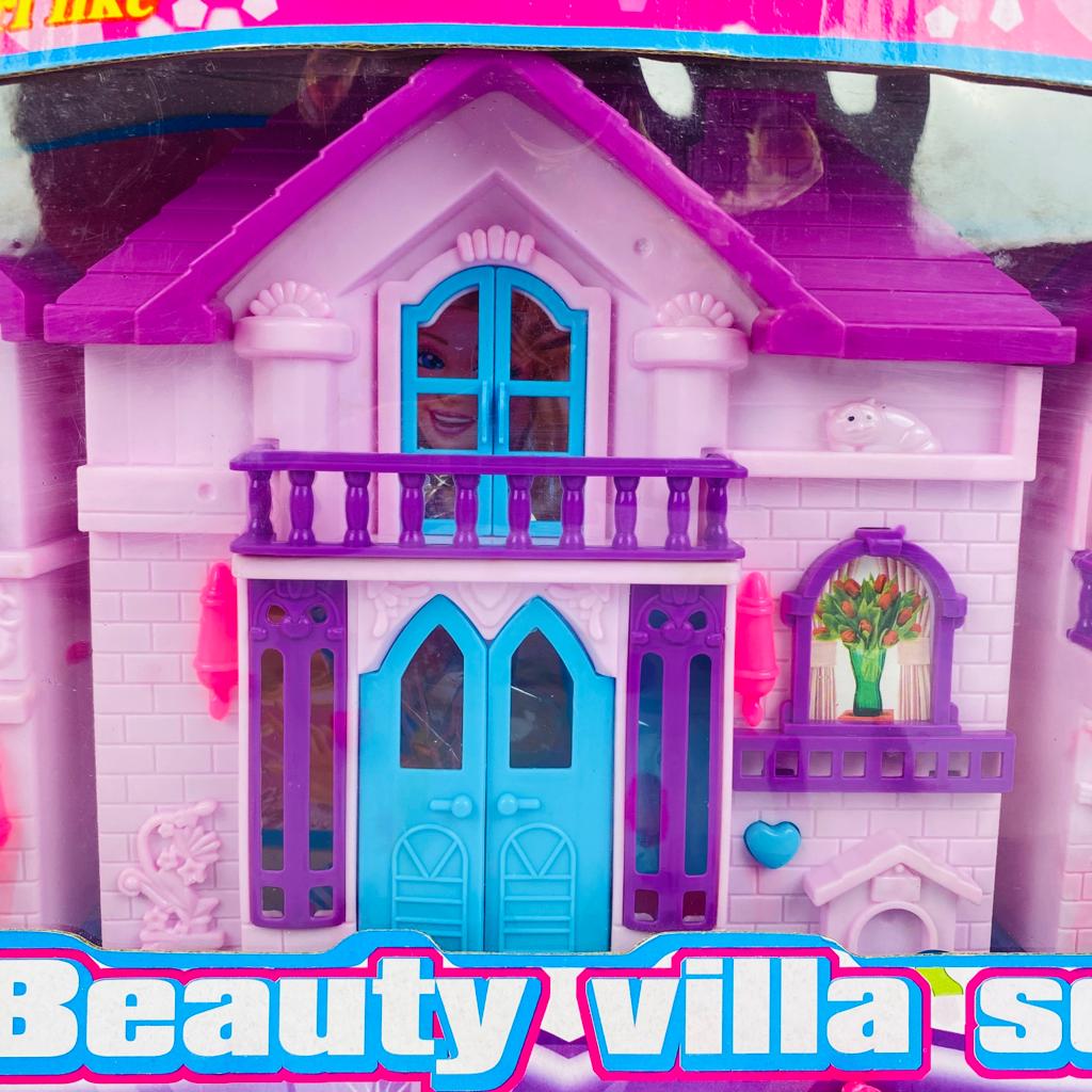 purple color beauty villa set