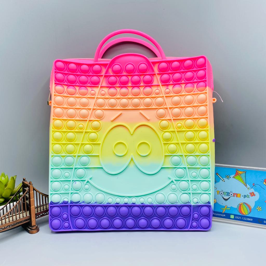 push pop it fidget cartoon shape hand bag
