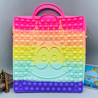 Thumbnail for push pop it fidget cartoon shape hand bag