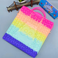 Thumbnail for push pop it fidget cartoon shape hand bag