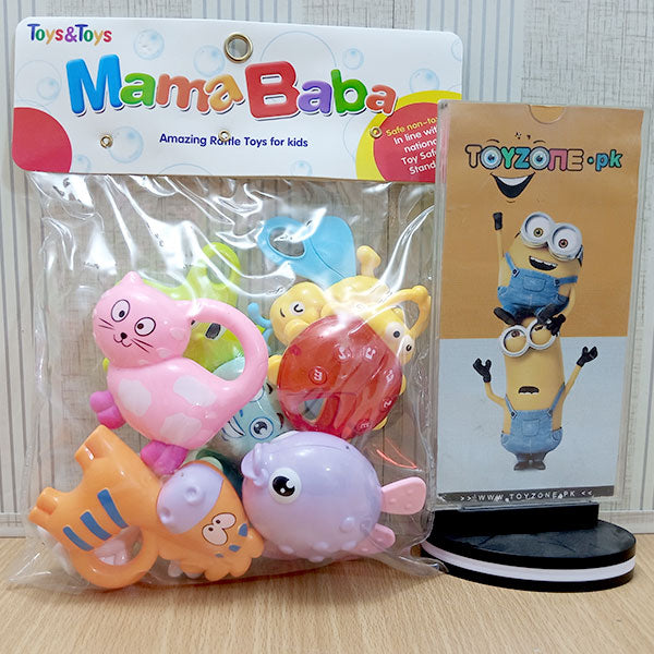 animals rattles set