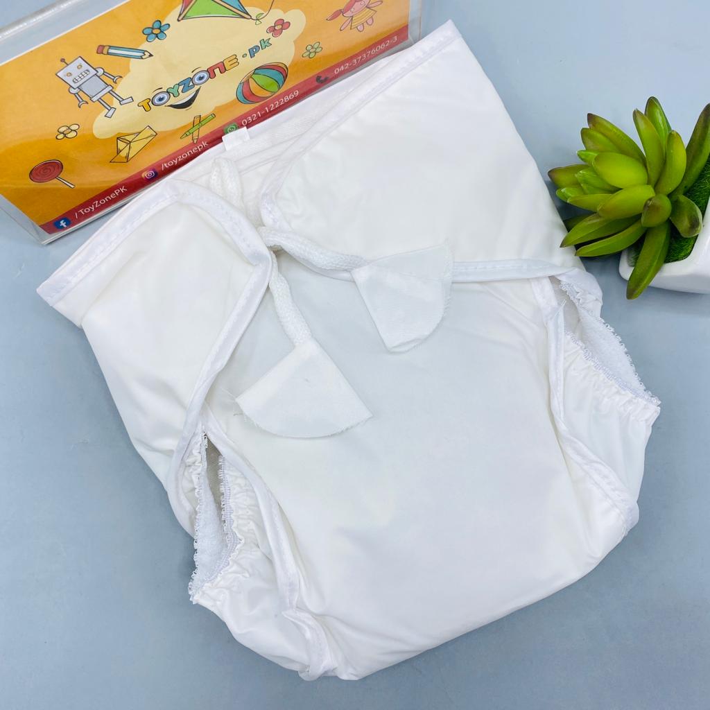 reusable waterproof baby cloth diaper white