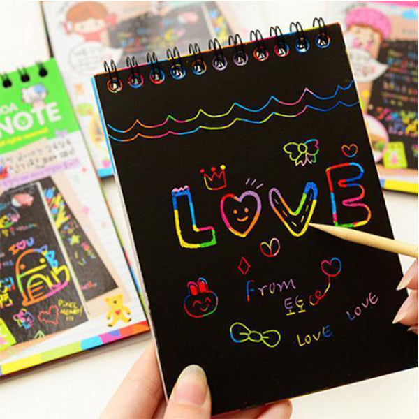 small size rainbow scratch paper note