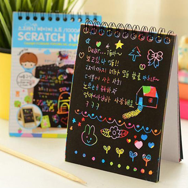 small size rainbow scratch paper note