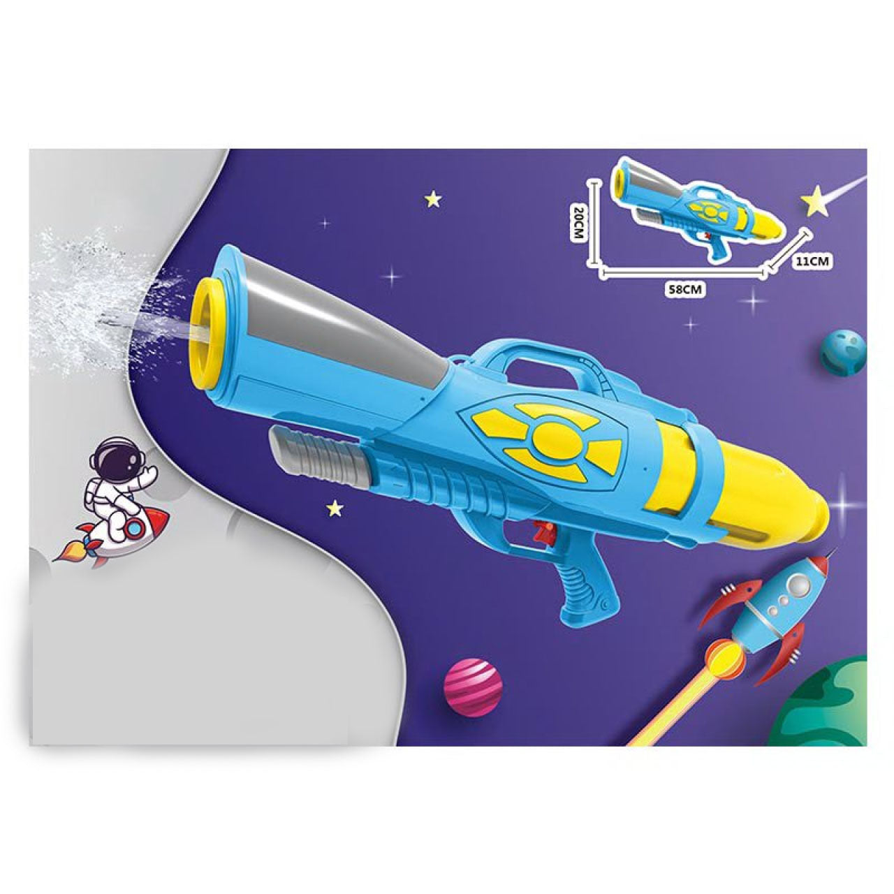 space rocket launcher style water gun for kids