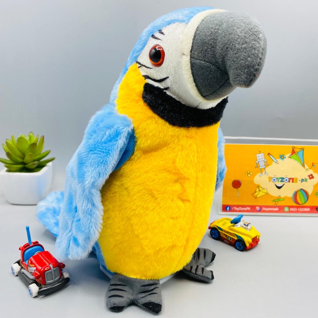 stuffed talking parrot musical toy