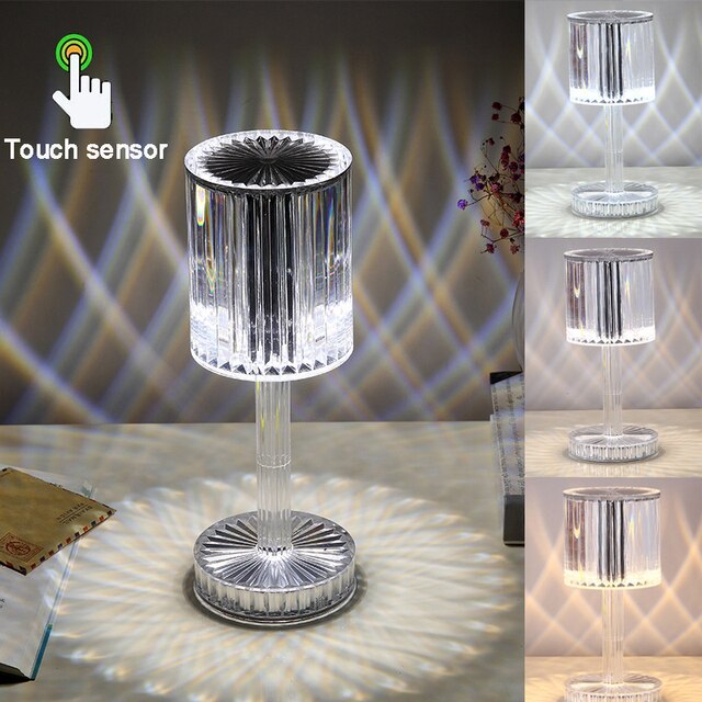 Touching Control Crystal Table Lamp