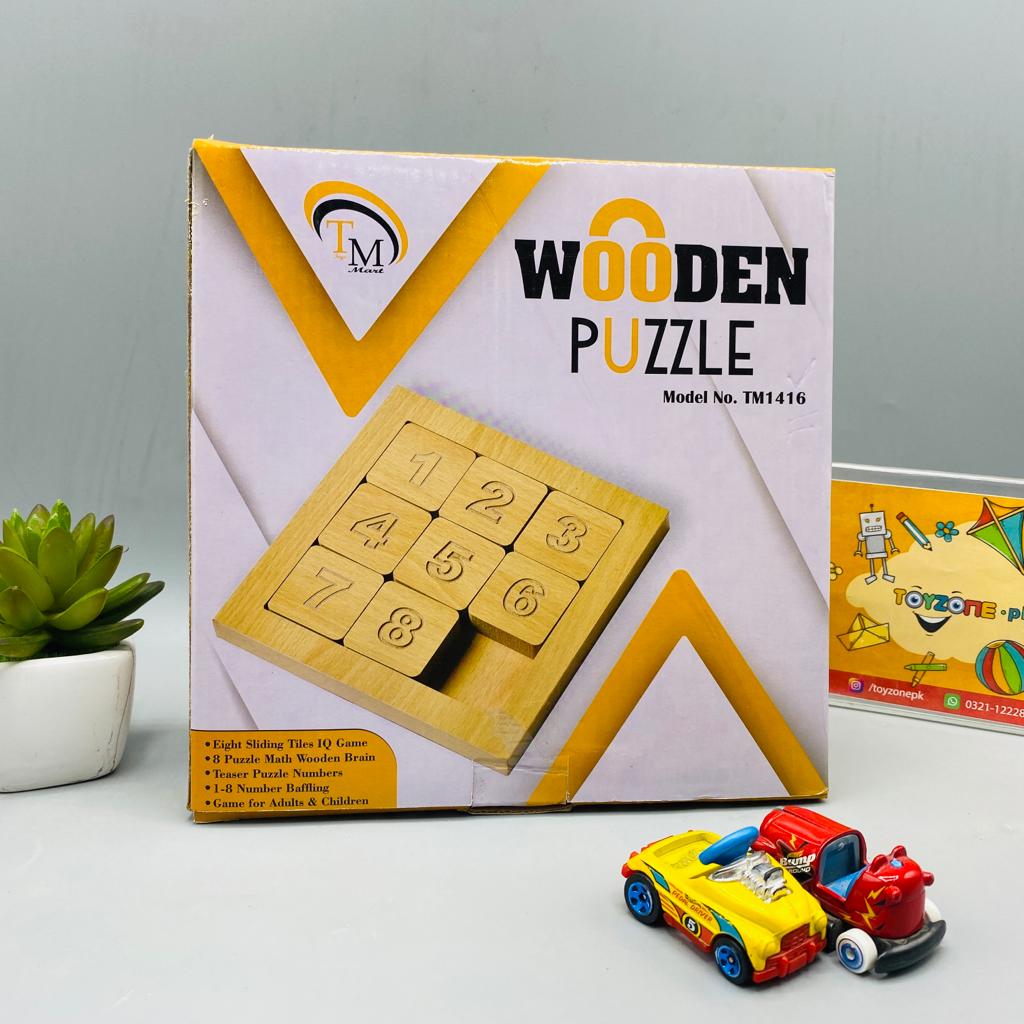 Wooden Moving Puzzle Number Toy Box