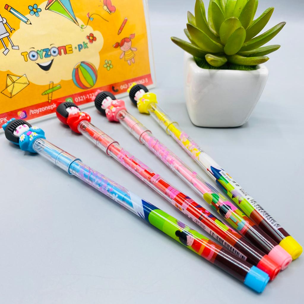 Bullet Plastic Drawing Animals Earsers Pencil 3 Pcs Pack