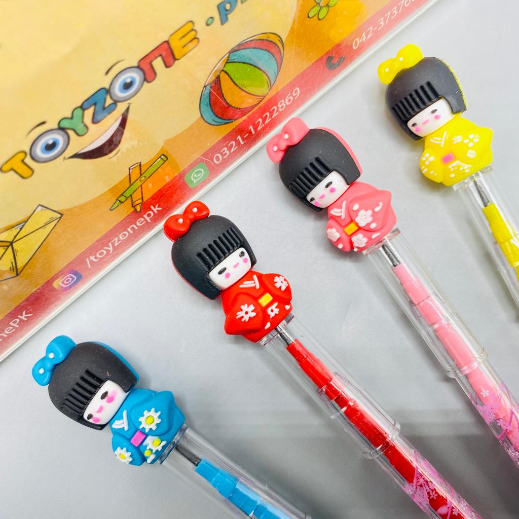 Bullet Plastic Drawing Animals Earsers Pencil 3 Pcs Pack