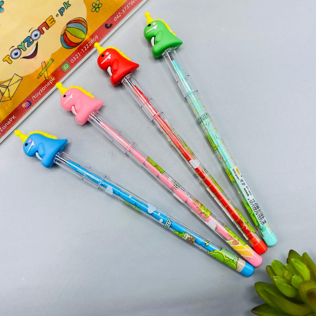 Bullet Plastic Drawing Animals Earsers Pencil 3 Pcs Pack