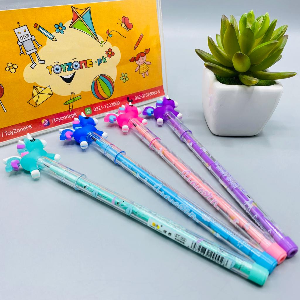 Bullet Plastic Drawing Animals Earsers Pencil 3 Pcs Pack