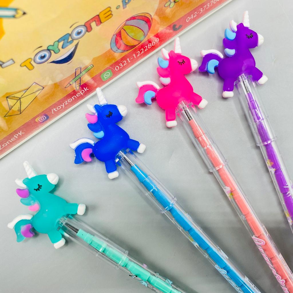 Bullet Plastic Drawing Animals Earsers Pencil 3 Pcs Pack