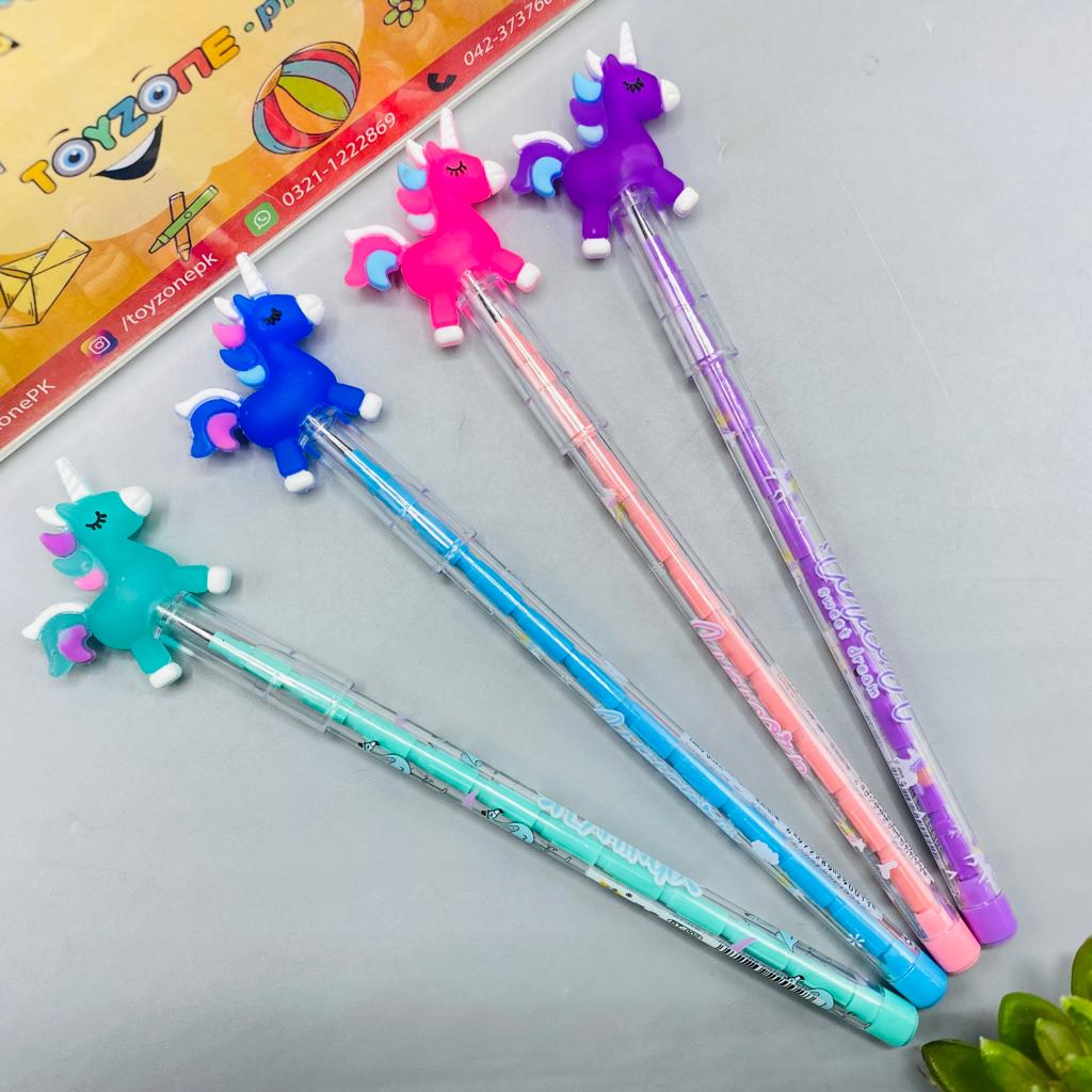 Bullet Plastic Drawing Animals Earsers Pencil 3 Pcs Pack