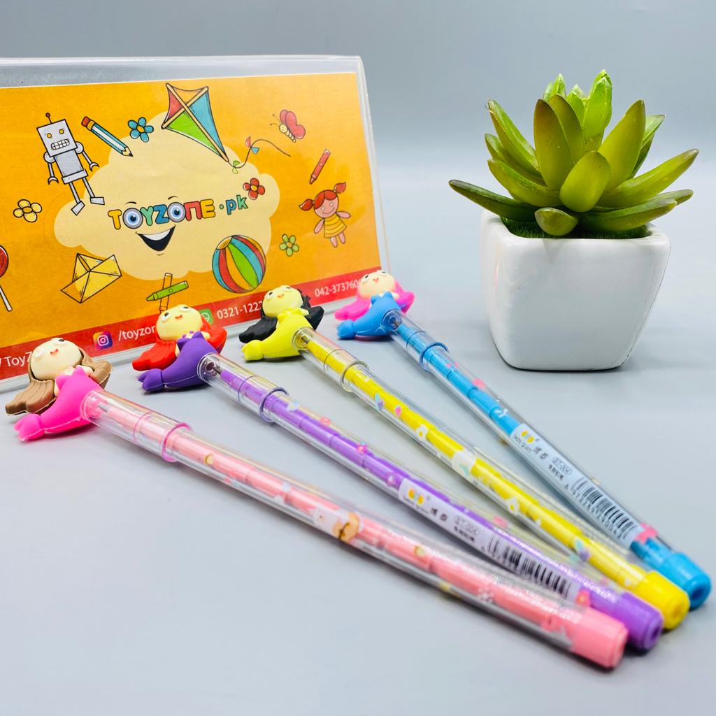 Bullet Plastic Drawing Animals Earsers Pencil 3 Pcs Pack