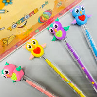 Thumbnail for Bullet Plastic Drawing Animals Earsers Pencil 3 Pcs Pack