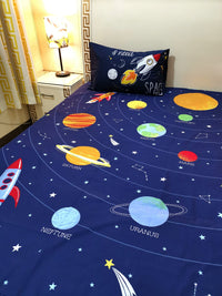 Thumbnail for Universe Bedsheet For Kids  - Glow In Dark