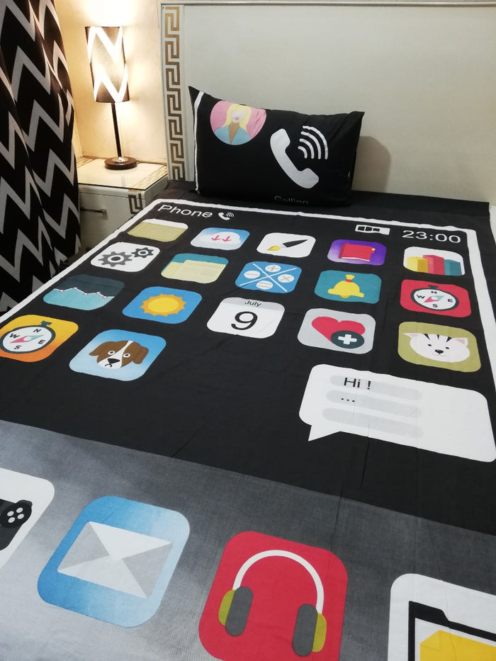 Cell Phone Bedsheet For Kids