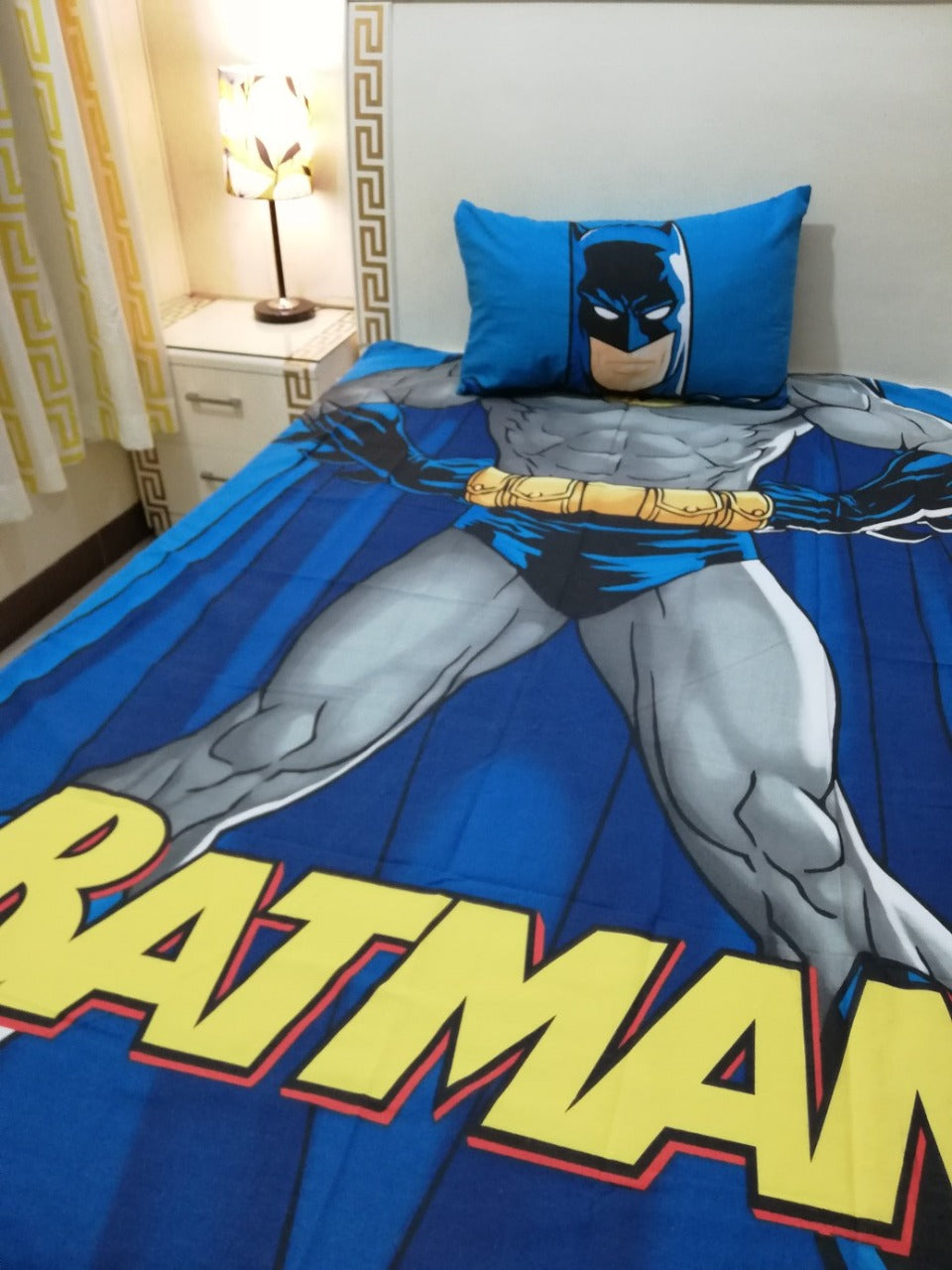 Batman Blue Color Bedsheet For Kids
