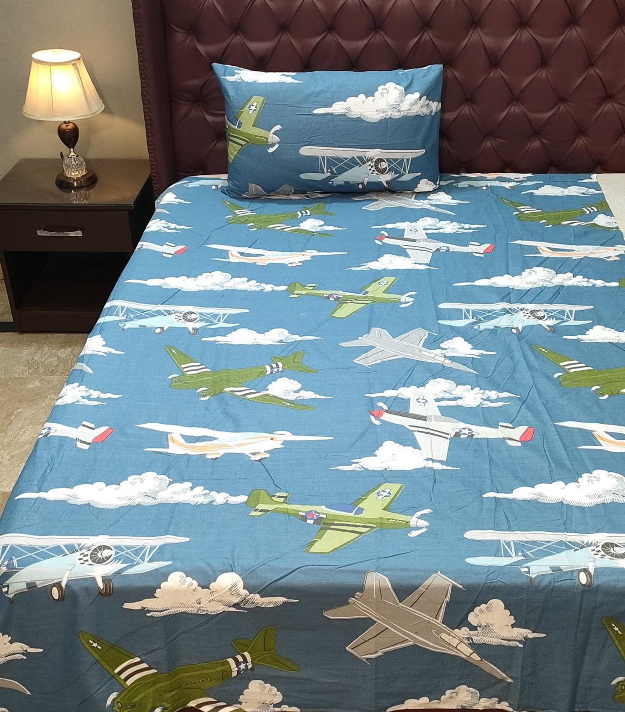 Airplane Bedsheet For Kids