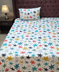 Thumbnail for Multicolor star Printed Bedsheet For Kids