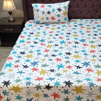 Multicolor star Printed Bedsheet For Kids