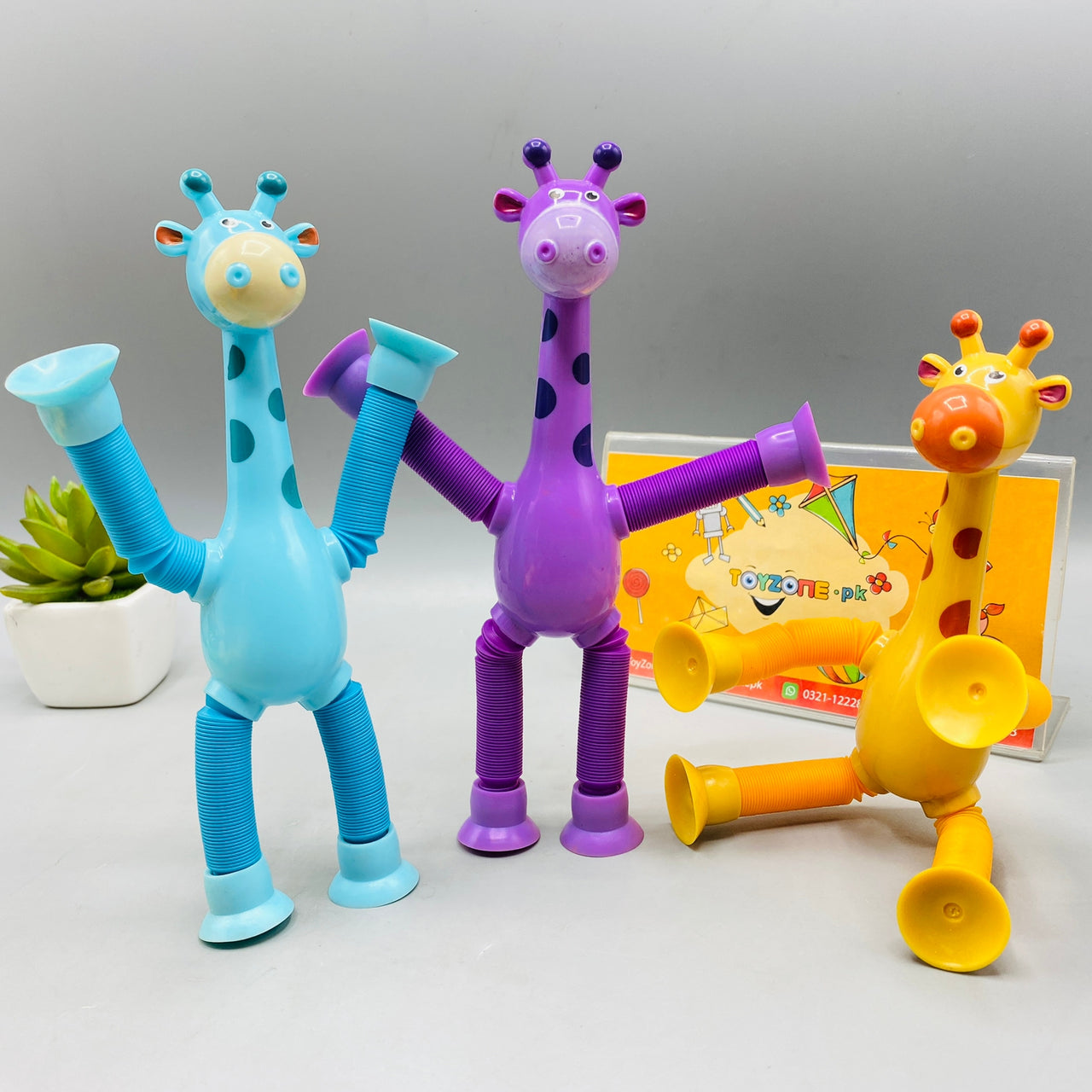 2Pcs Cute Giraffe Stretch Tube Stress Relief Sensory Toy