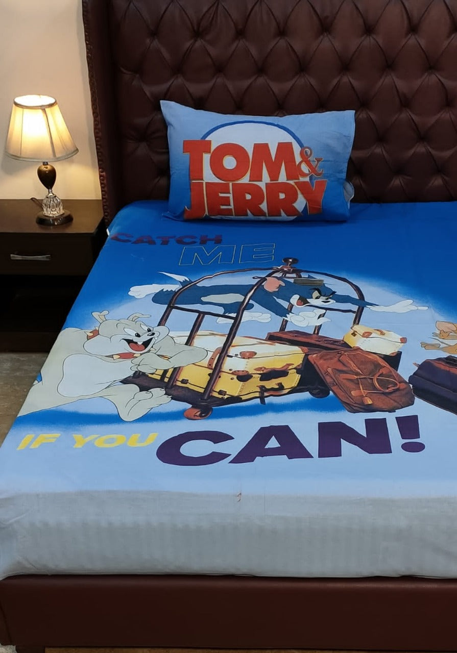 Tom & Jerry Bedsheet For Kids