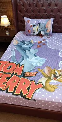 Thumbnail for Tom and Jerry Printed Bedsheet For Kids