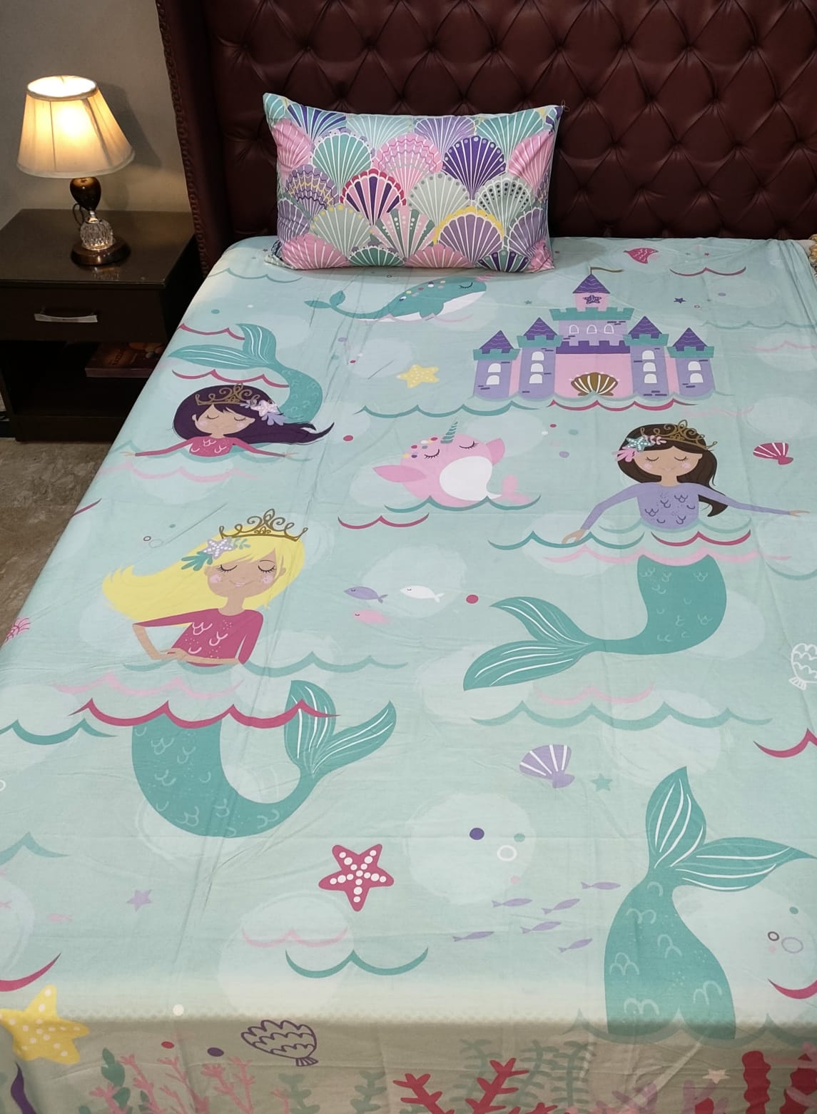 Mermaid Girl kids Bedsheet