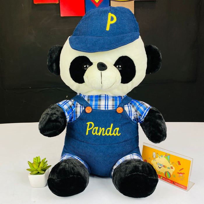 Cute Panda In Blue & White Shirt For Baby