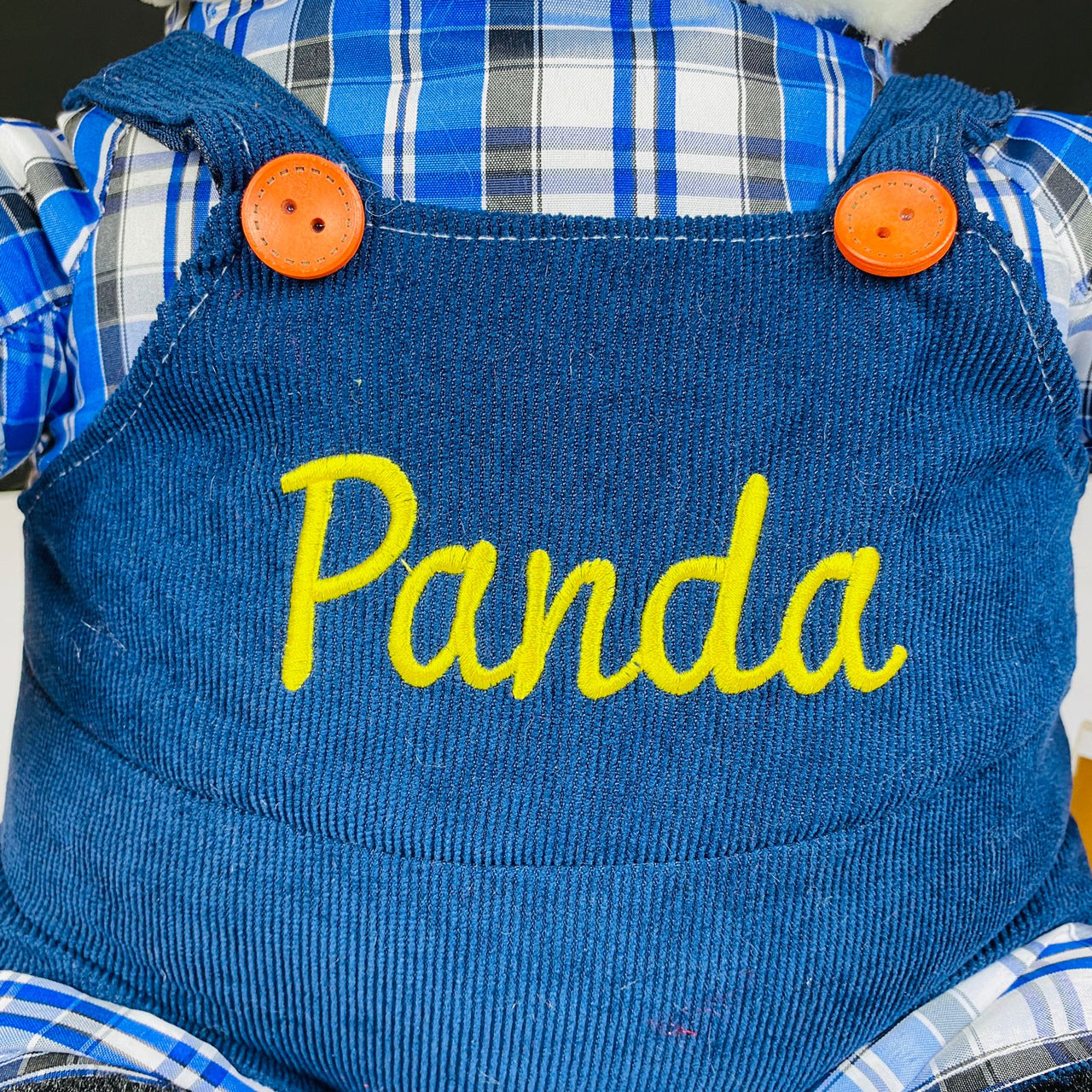 Cute Panda In Blue & White Shirt For Baby