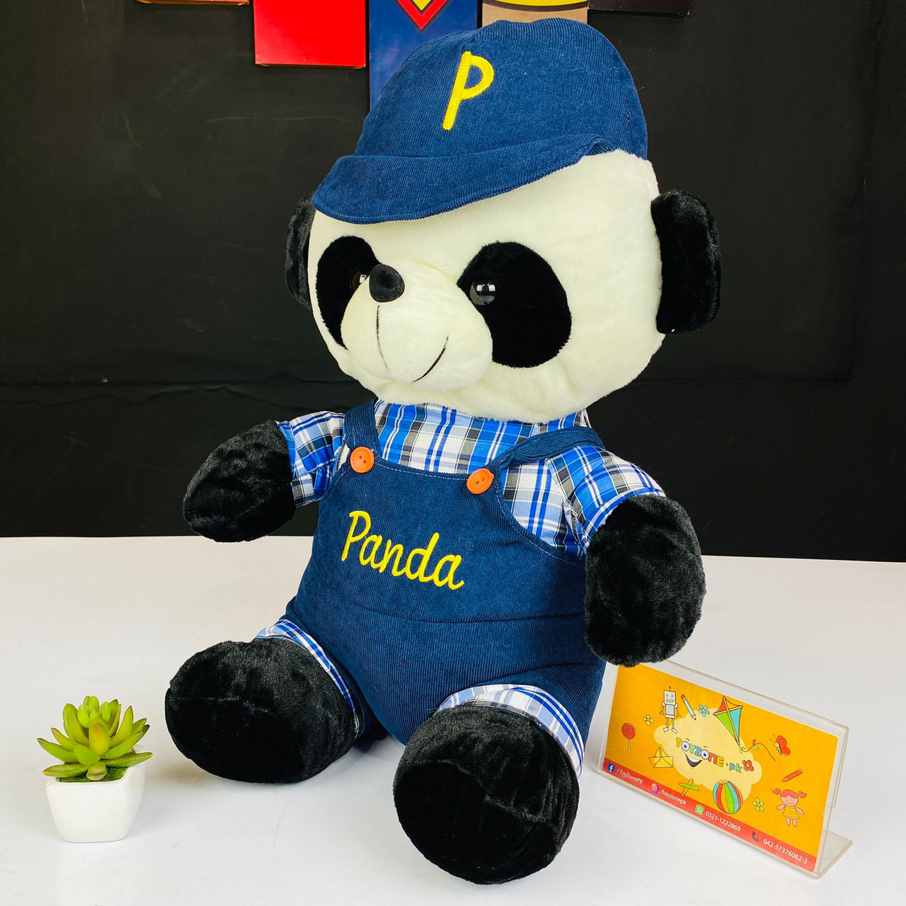 Cute Panda In Blue & White Shirt For Baby