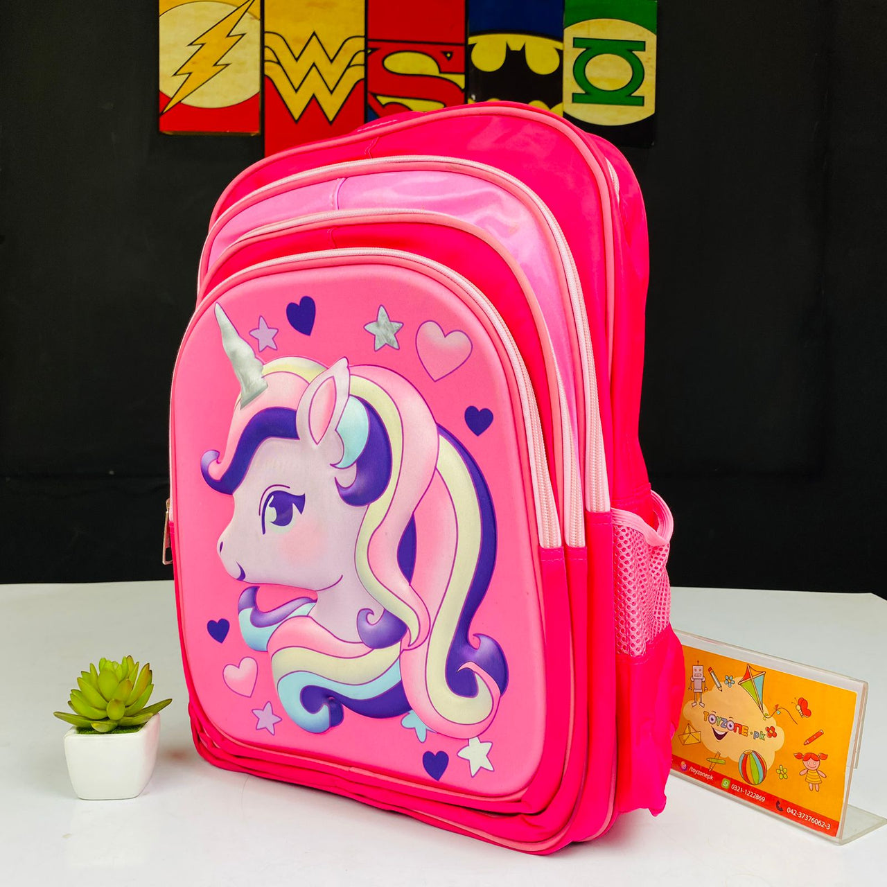 Unicorn Printed Pink School Bag For Kids