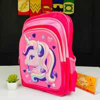 Thumbnail for Unicorn Printed Pink School Bag For Kids