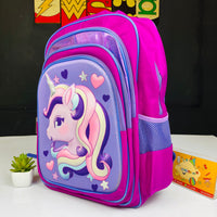 Thumbnail for Unicorn Printed Purple School Bag For Kids