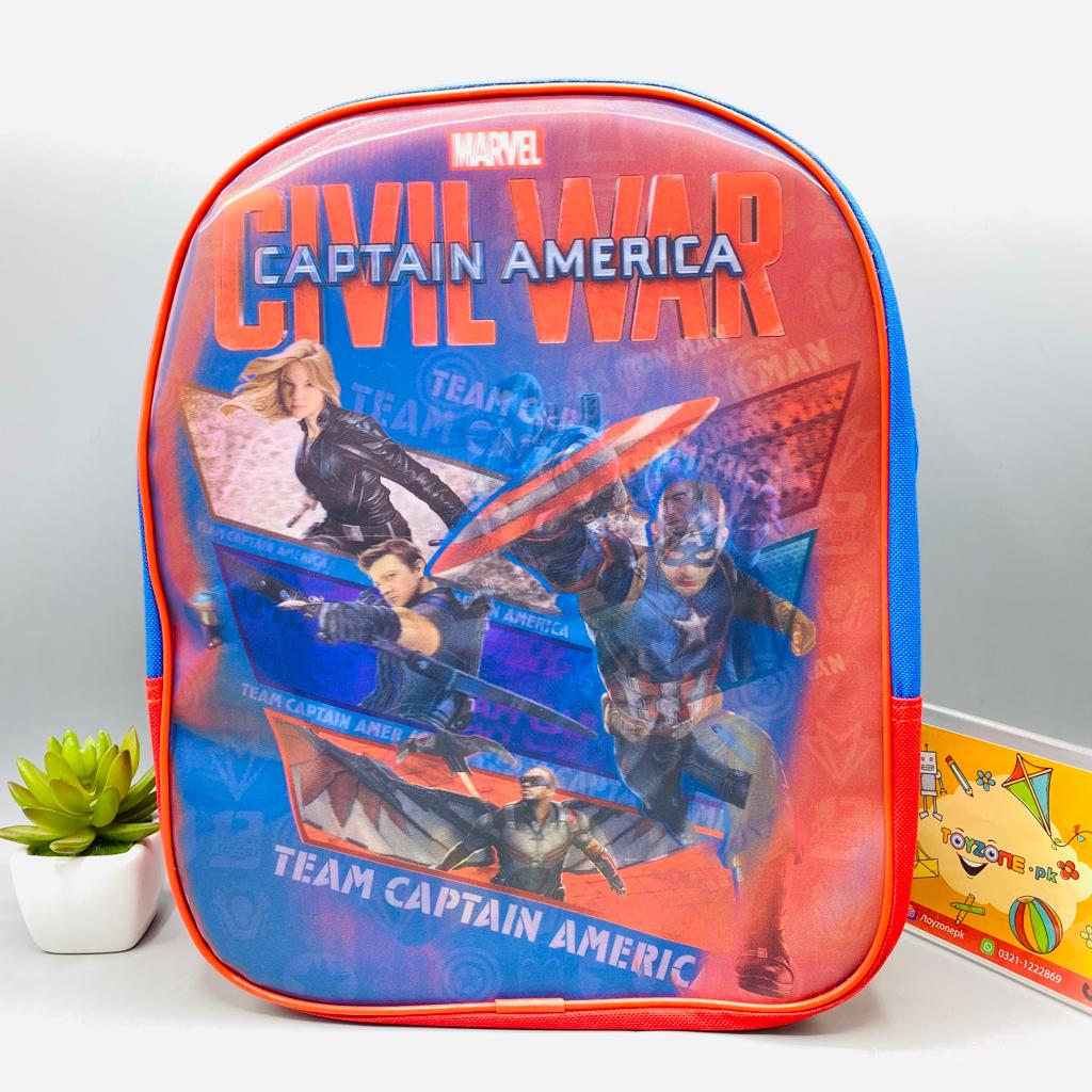 Captain America Printed School Bag For Kids