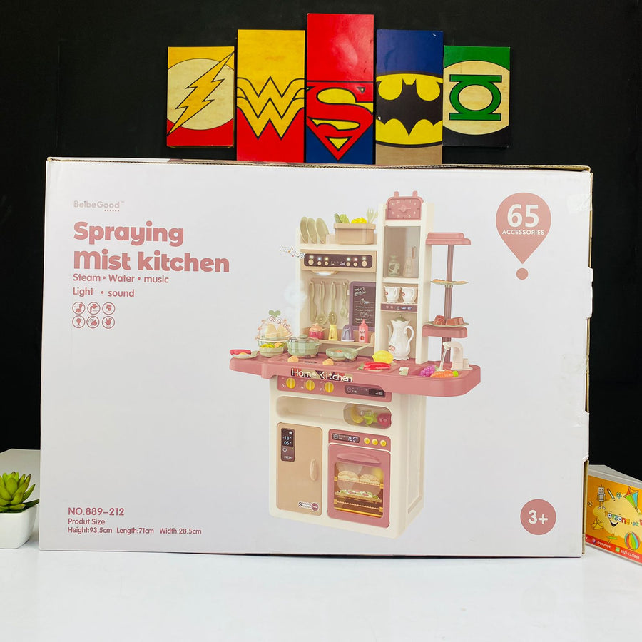 Spraying Mist Kitchen Trolley Set For Kids