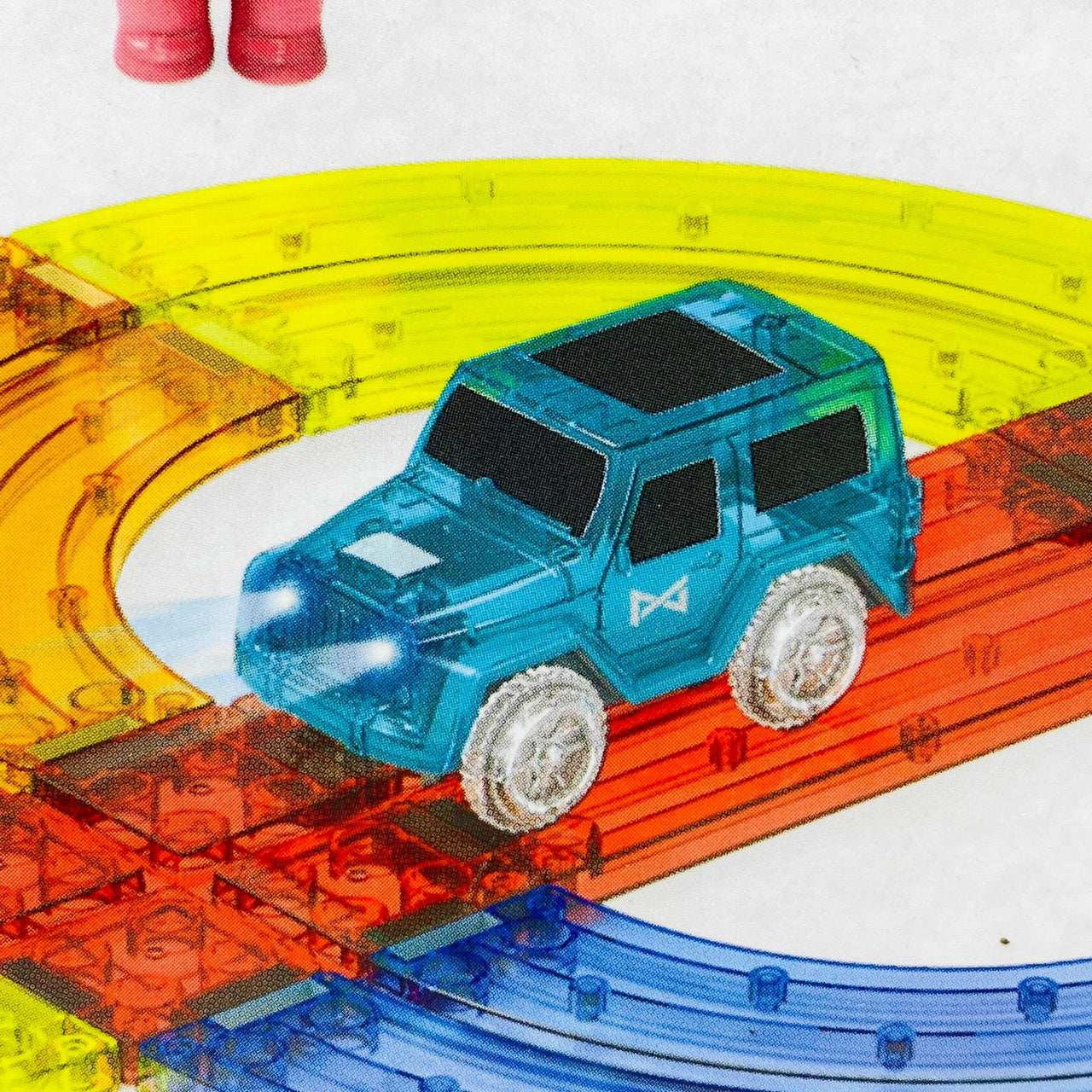 Rail Car Magnetic Blocks Track Set
